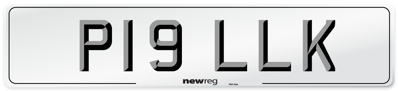 P19 LLK Number Plate from New Reg